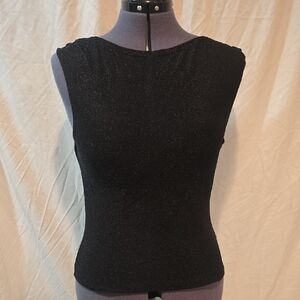 Cupshe Black Sparkle Tank Top
